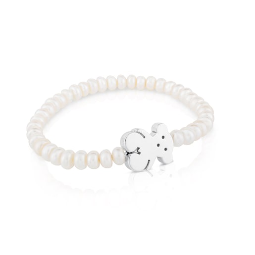 Pearls Bracelet with Silver Bear motif TOUS Sweet Dolls | TOUS