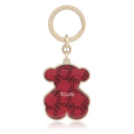 Schlüsselanhänger Bear mit Logo in Rot