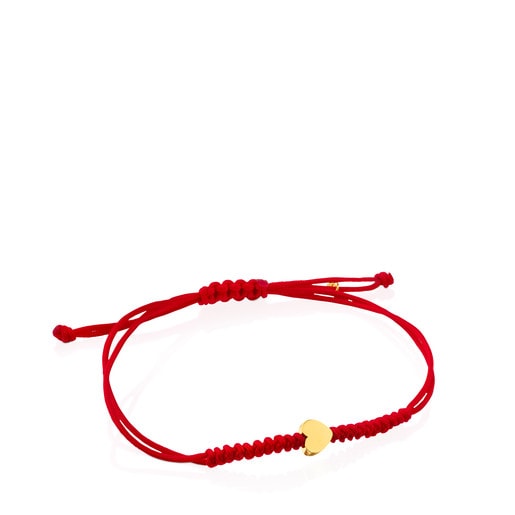 Red Cord and Gold Sweet Dolls XXS heart Bracelet