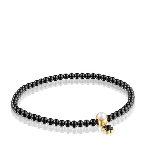 Glory Bracelet in Onyx and Silver Vermeil with Pearl