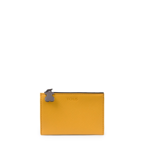 Mustard-black Carlata Change purse-cardholder