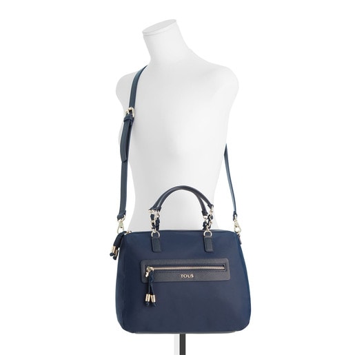 Navy colored Canvas Brunock Chain Bowling bag