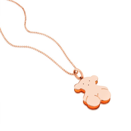 Collar Sandwich con baño de oro rosa 18 kt sobre plata