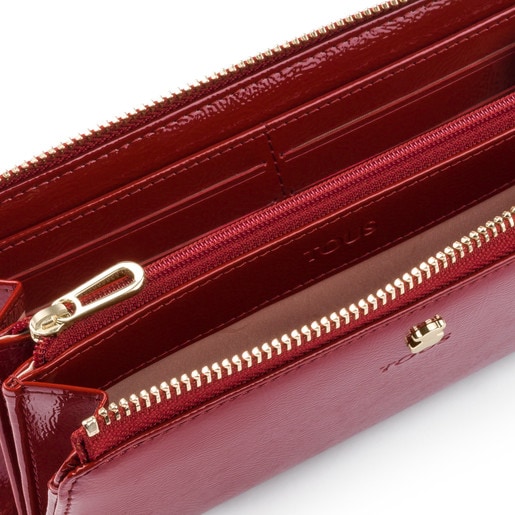 Medium burgundy Dorp wallet | TOUS