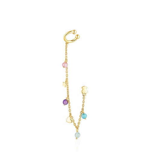 Silver Vermeil Cool Joy Earcuff with Gemstones | TOUS