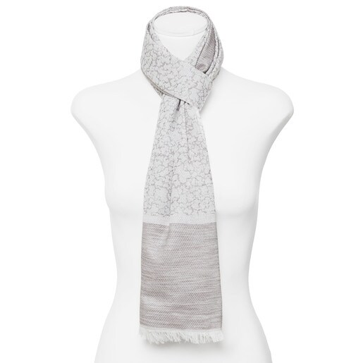 Foulard Kaos Mini en Jacquard de couleur grise