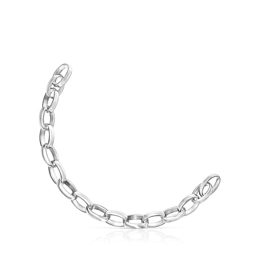 Pulsera oval de plata Hold