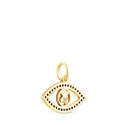 Подвеска в форме глаза с медвежонком TOUS Good Vibes из вермеля с драгоценными камнями