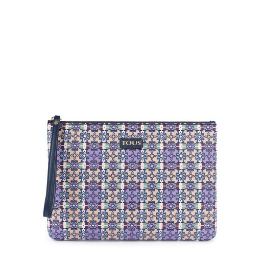 Lilac Mossaic Square Clutch bag