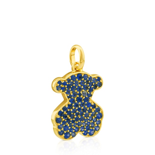 Dije Icon Gems de Oro con Zafiro