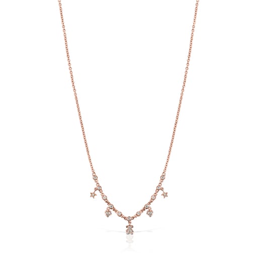 Collier Les Classiques en Or rose avec Diamants