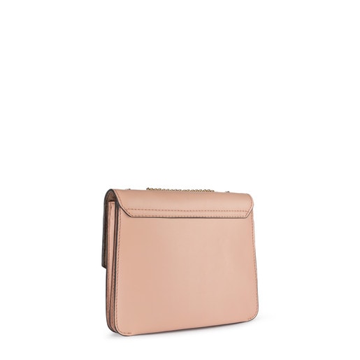 Μικρή τσάντα Χιαστί Liz από Δέρμα σε ροζ χρώμα