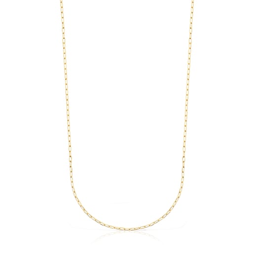 Collaret mitjana TOUS Chain amb bany d'or 18 kt sobre plata, 60cm