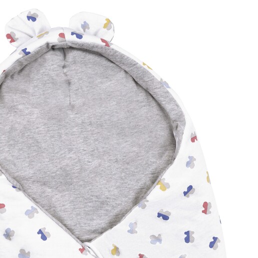 Saco arrullo para capazo Half Bear Blanco