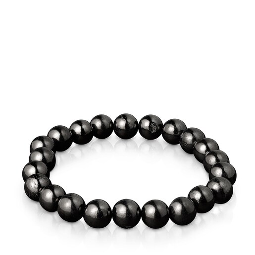 Pulsera Color de Shungitas y Plata