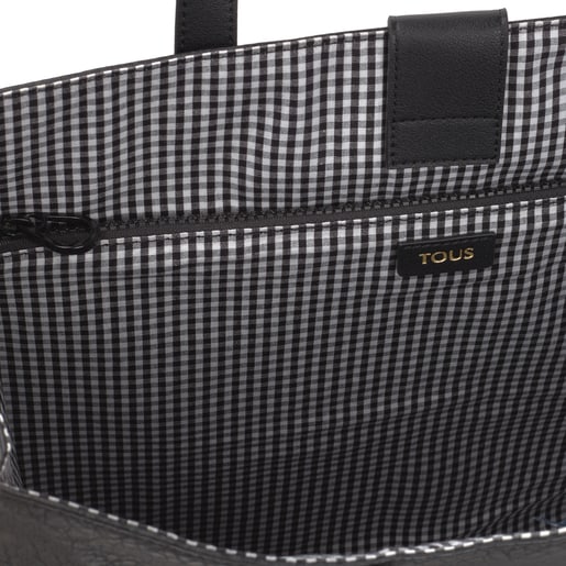 Large black Amaya Aviator Shopping bag