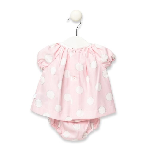 Cord blouse and bloomers set in Pink