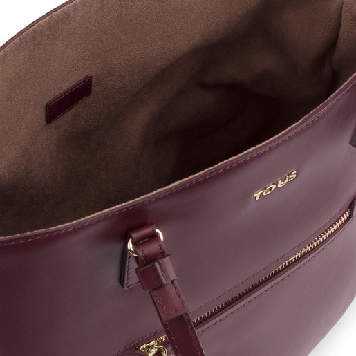Μεγάλη τσάντα για Ψώνια Tulia από Δέρμα σε μπορντό χρώμα