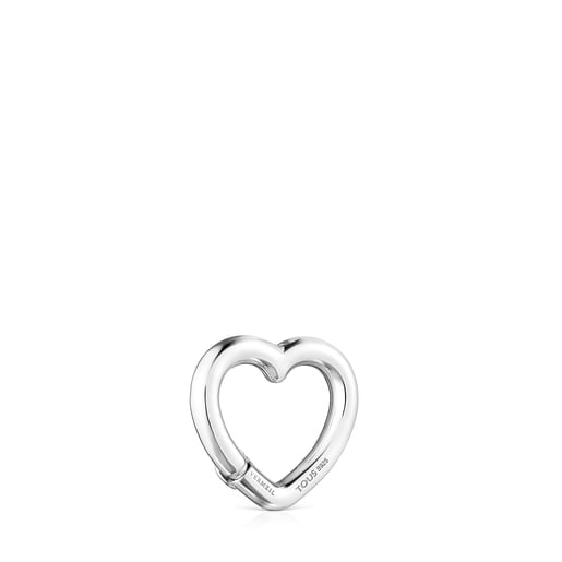 خاتم Hold صغير على شكل قلب من الفضة