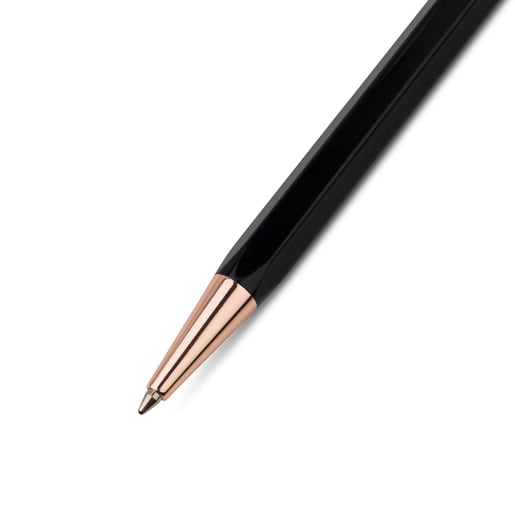 Bolígrafo Camee en color negro-IP rosa