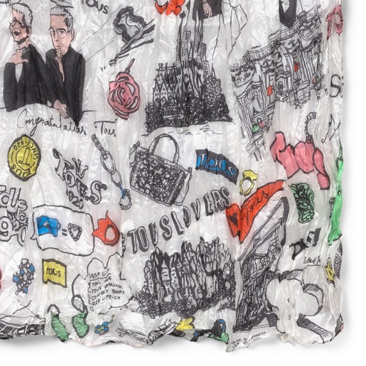 Pañuelo Tous Centenary plisado multicolor