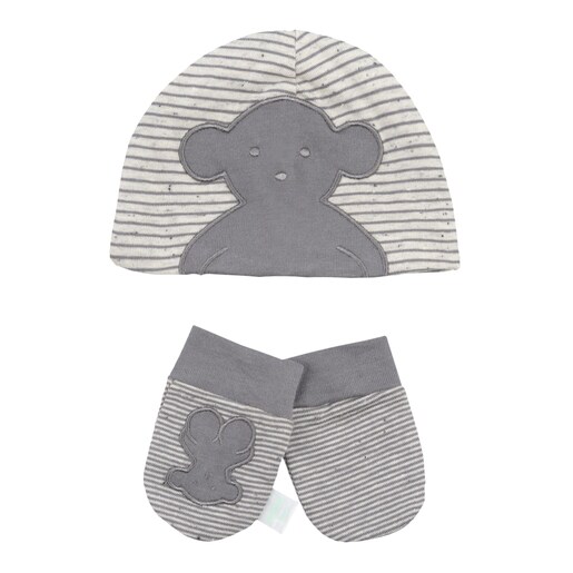 Risc cap and mittens set in Grey