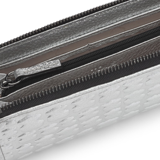 Billetera mediana Sherton plata de piel
