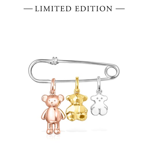 Teddy Bear Safety pin – pendants Limited edition