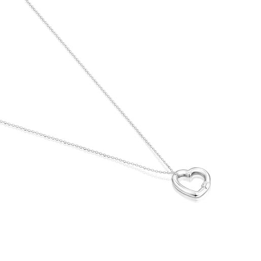 Hold Silver heart Necklace | TOUS