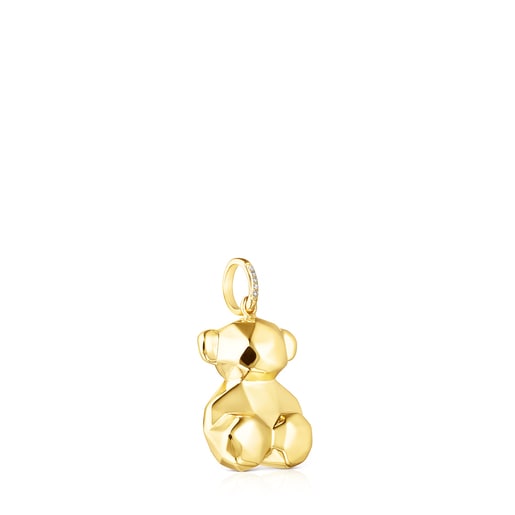 Small Gold Sketx Pendant with Diamonds