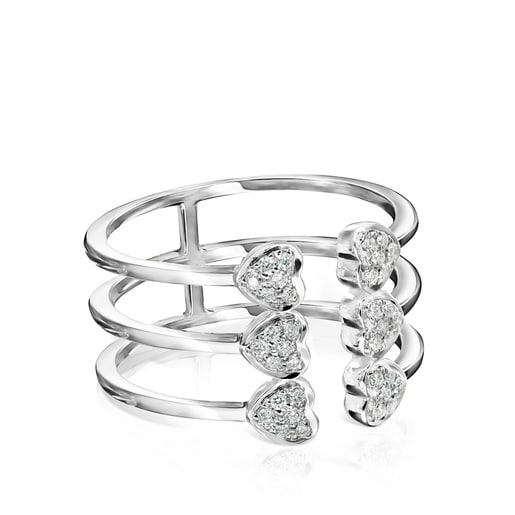 Offener Ring Les Classiques aus Weißgold mit Diamanten
