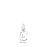 Alphabet letter E pendant in silver