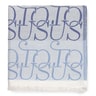 Blue and white Spinel Jacquard Foulard