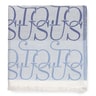 Foulard Spinel Jacquard branco e azul