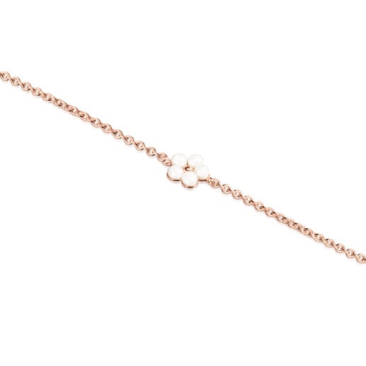 Rose Silver Vermeil Real Sisy Bracelet with Pearls