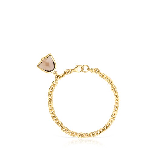 Браслет Sweet Dolls Color из вермеля и дымчатого кварца