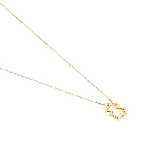 Gold Hold Bear Necklace