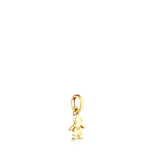 Gold TOUS Mama boy Pendant with Diamonds