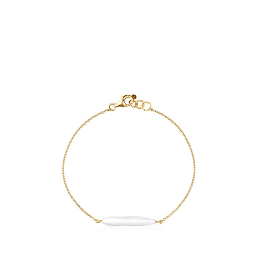 Pulsera Luz  de oro y perla