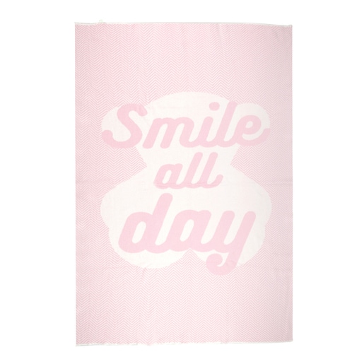 Manta jacquard "Smile all day" Nilo Rosa