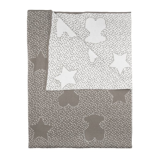 Nile iconic Tous reversible blanket in Grey
