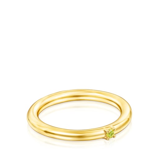 Silver Vermeil and yellow Sapphire TOUS Ring Mix Ring
