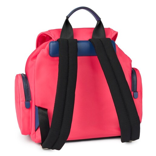 Medium fuchsia-navy colored Doromy pocket Backpack