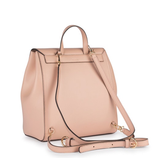 Pink Leather Liz Backpack