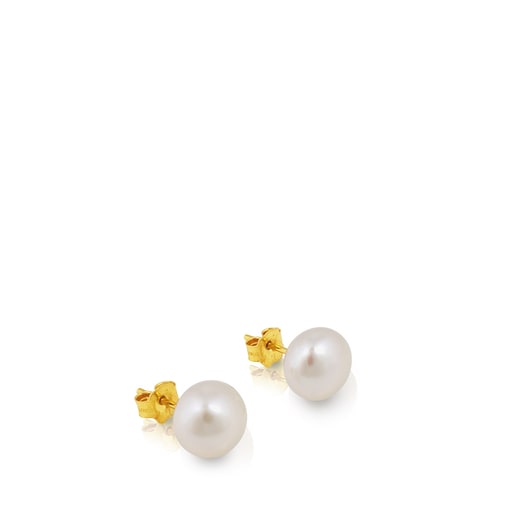 Gold TOUS Pearls Earrings with Pearls