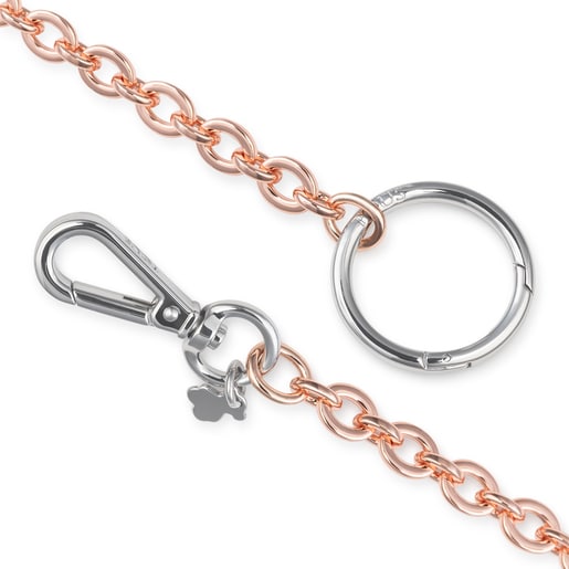 Серебристый и розовый брелок для ключей Hold Chain