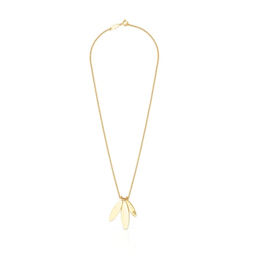 Silver Vermeil Fragile Nature laurel leaf Necklace