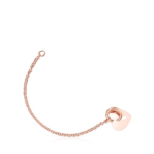 Pulsera Hold Metal corazón con baño de oro rosa 18 kt sobre plata