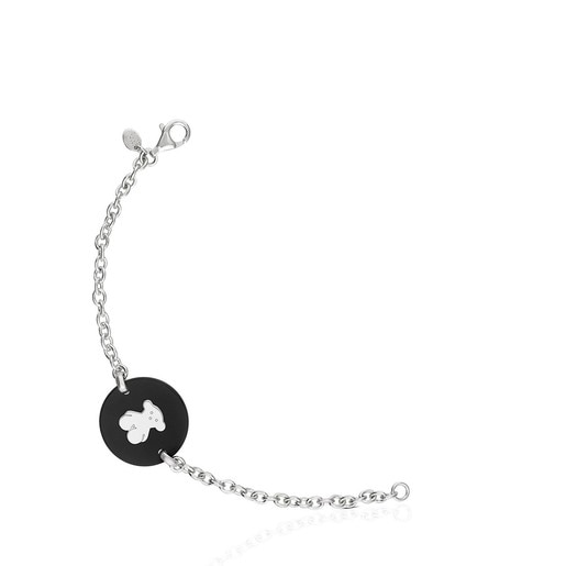 Silver Confeti Bracelet with Onyx