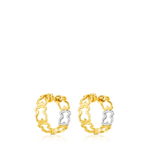 Gold Silueta Earrings with Pearl